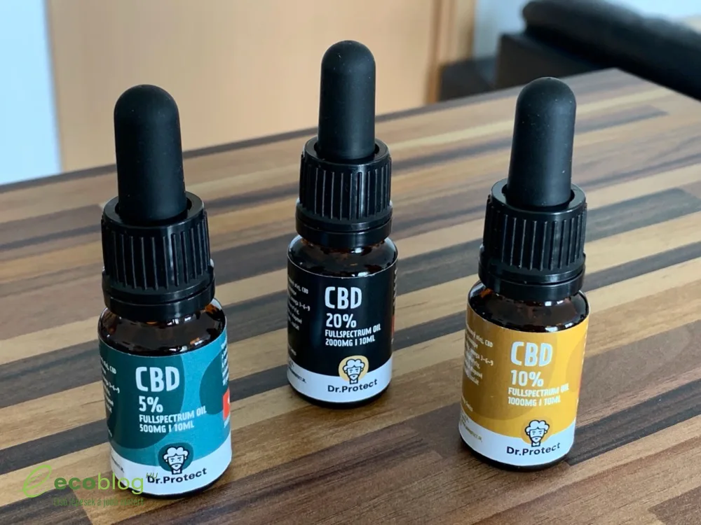 Dr. Protect CBD olaj 5, 10 és 20 százalék a teszthez előkészítve