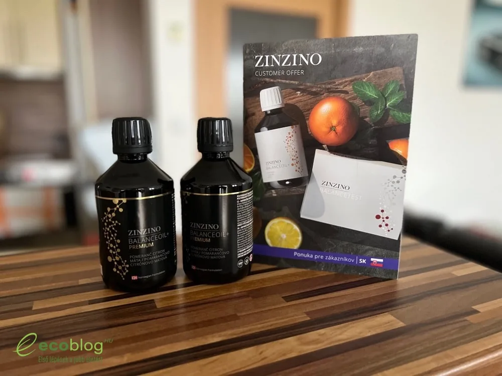 Flexity Zinzino Balance Oil+ Premium olaj a teszthez előkészítve