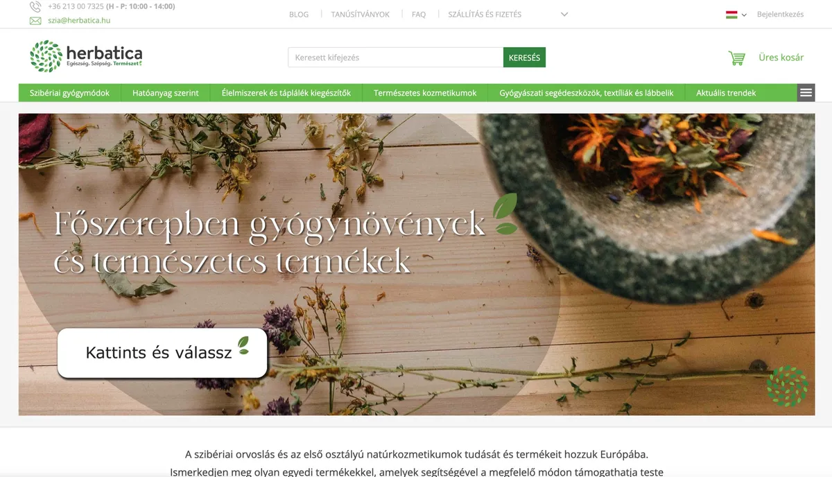 Herbatica webshop a Masticha és CBD termékek kínálatával