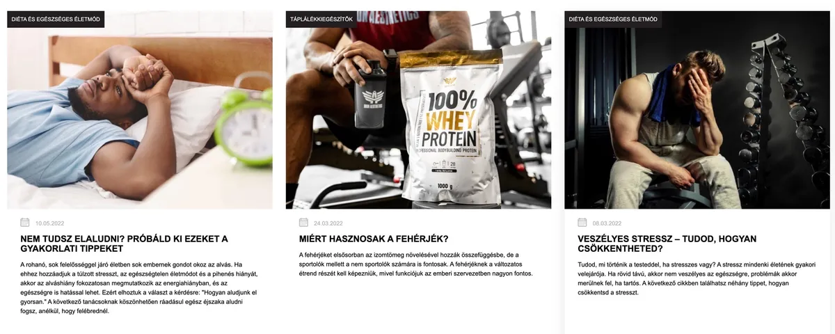 Iron Aesthetics blog cikkekkel táplálkozásról és életmódról