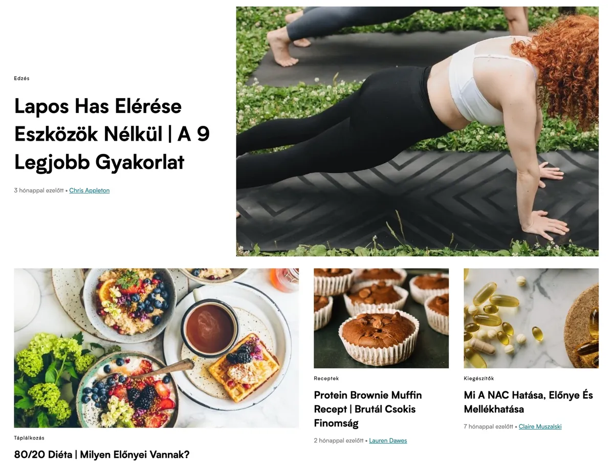 A Myprotein webshop bestseller szekciója